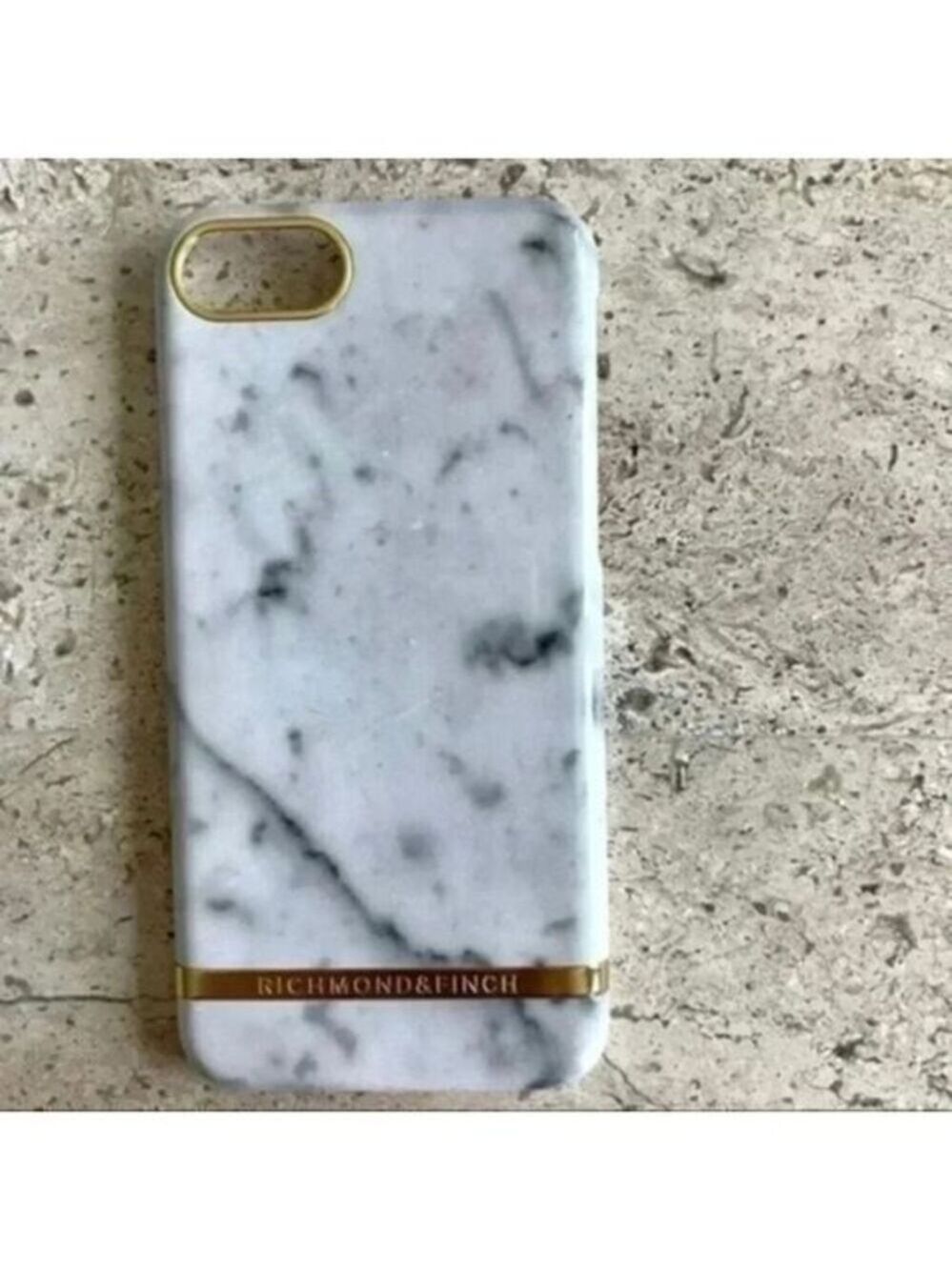 R&F iPhone 6/6s/7/8 case glossy white marb…